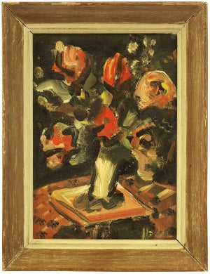 Maria Modok, Flowers In Bloom, Still Life Oil Painting Maria Modok Hungarian Jewish Artist
