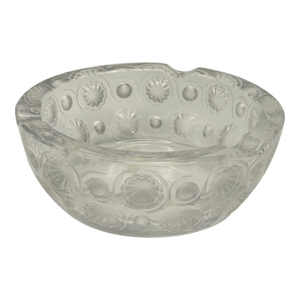 Vintage Lalique France Frosted Crystal Art Deco Ashtray