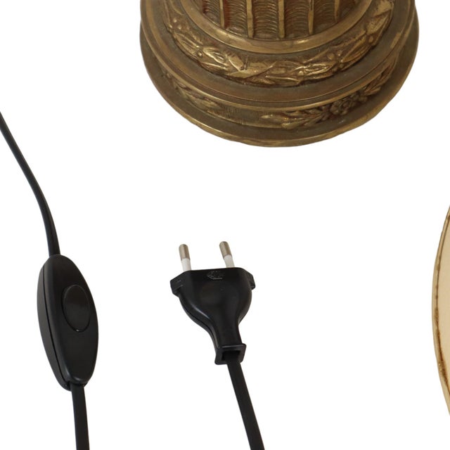 Classic Empire French Brass Table Lamp, 1950s For Sale - Image 18 of 18