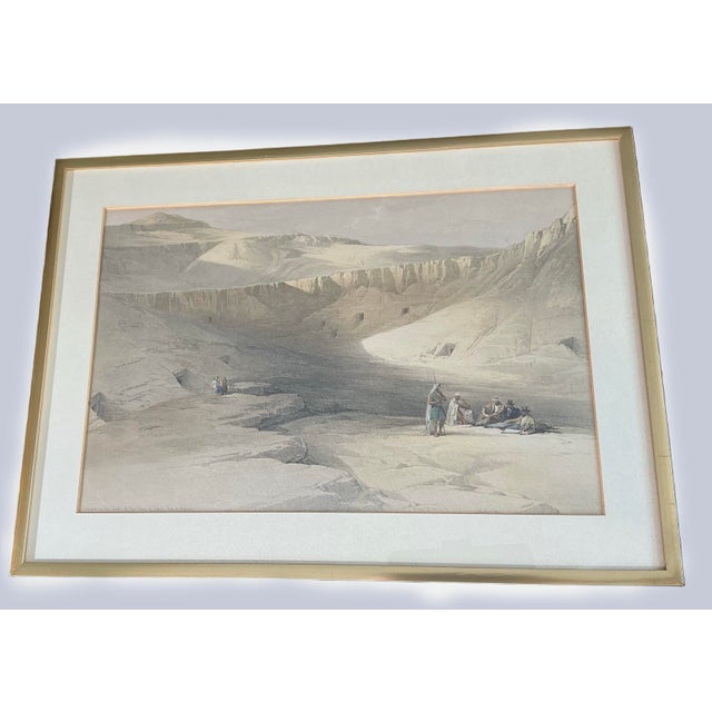 TITLE OF WORK: Entrance to the Tombs of the Kings of Thebes, Biban el-Malouk A large and beautifully hand-colored...