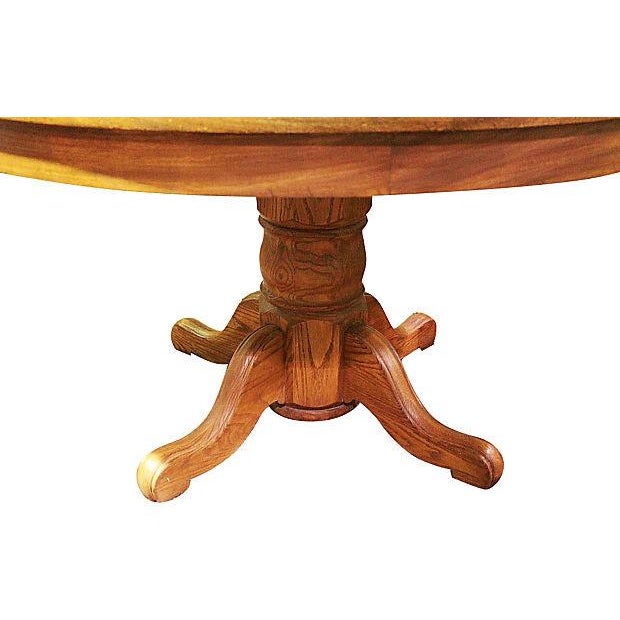 Antique Solid Mahogany Pedestal Dining Table Chairish