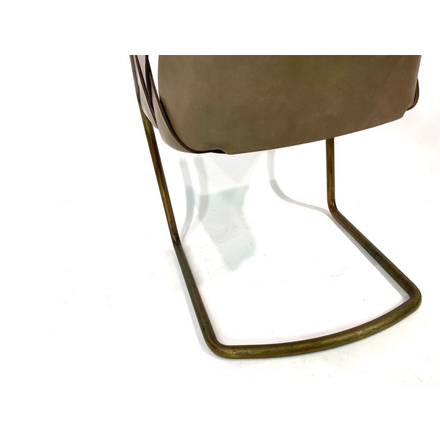 Brass Leather Strip Chair by Massimo Castagna for Henge, 1990s, Set of 3 For Sale - Image 18 of 18