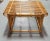 Franco Albini Restored Skeleton Italian Pencil Reed Rattan Ottoman Footstool in the Style of Franco Albini For Sale - Image 4 of 6