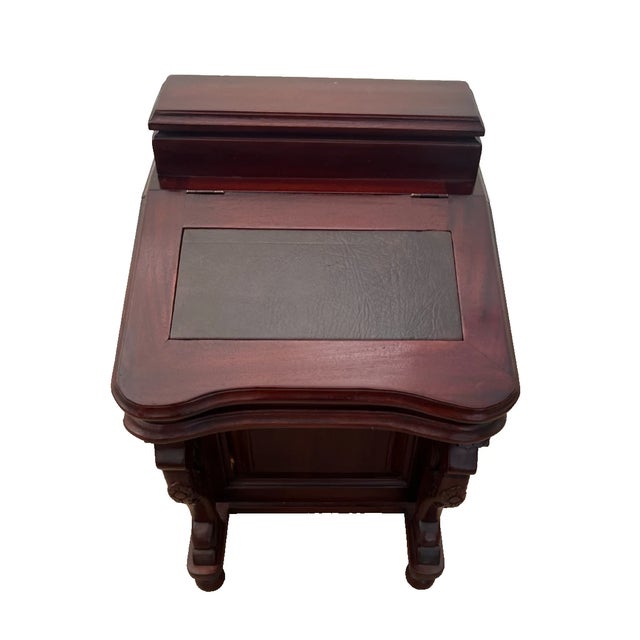 1980s Vintage Davenport Captain's Desk Twelve Drawers Portable Table Top Petite Size For Sale - Image 5 of 12