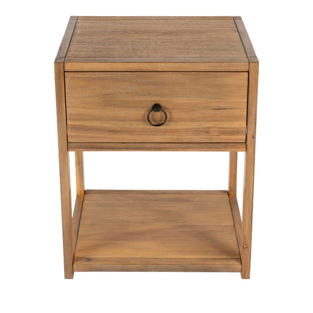 Lark Natural Wood End Table, Light Brown Chairish