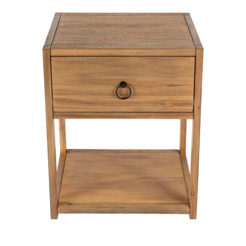 Lark Natural Wood End Table, Light Brown