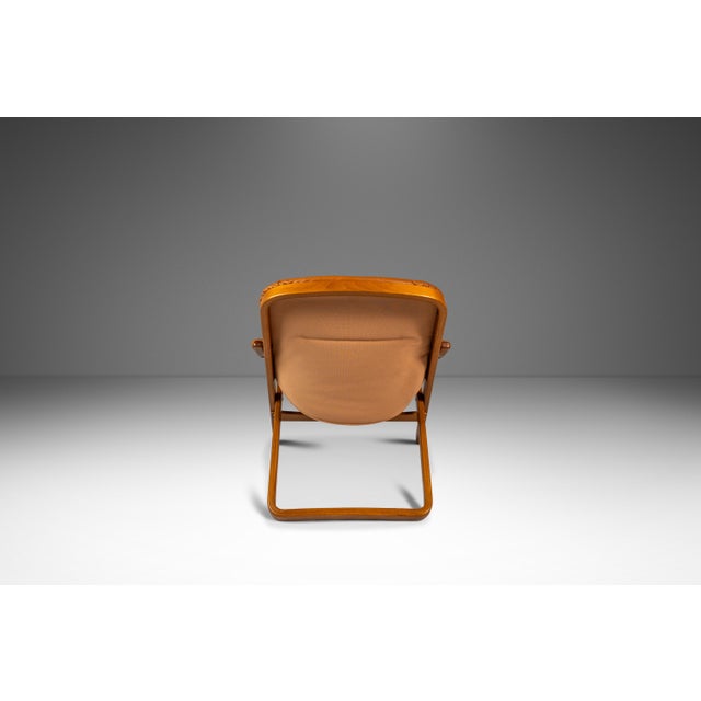 Scandinavian Modern Leather and Beech Wood Armchair / Lounge Chair by Göte Möbler, Sweden, C. 1970's For Sale - Image 9 of 18