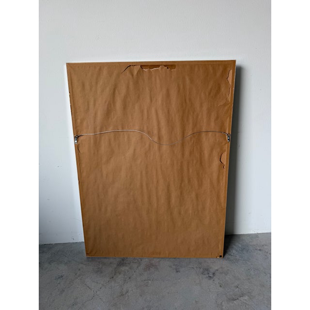 1980’s Vintage Fashion Illustration Painting – Red Dress Figure, Framed Under Glass For Sale - Image 11 of 12