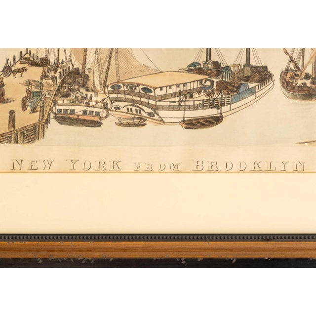 Tan Thomas Horner "New York From Brooklyn", 19th Century For Sale - Image 8 of 11
