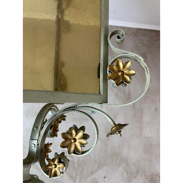 Wrought Iron Lantern, 1950s For Sale - Image 6 of 12