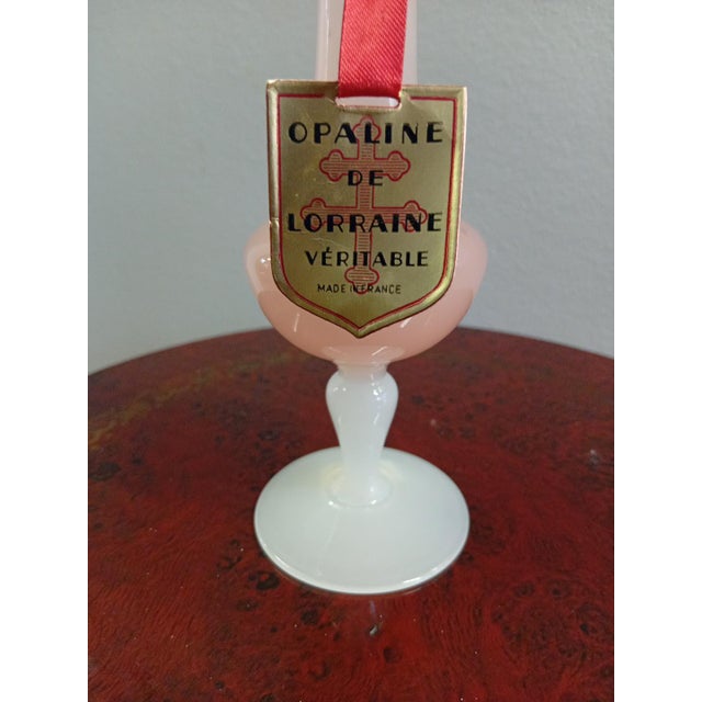 Soliflore Vase in Pink Opaline Glass from Lorraine Portieux Glassworks, France, 1950s For Sale - Image 3 of 5