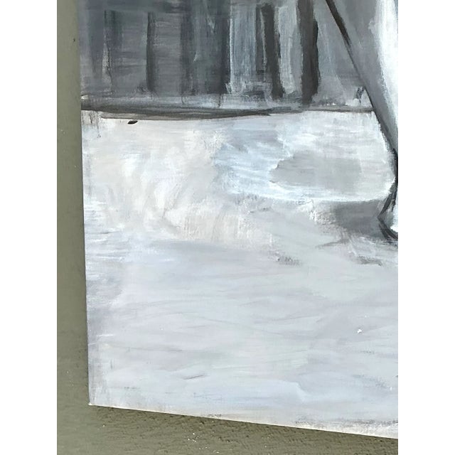 Vintage Black and White Dance Portrait on Canvas For Sale In West Palm - Image 6 of 12