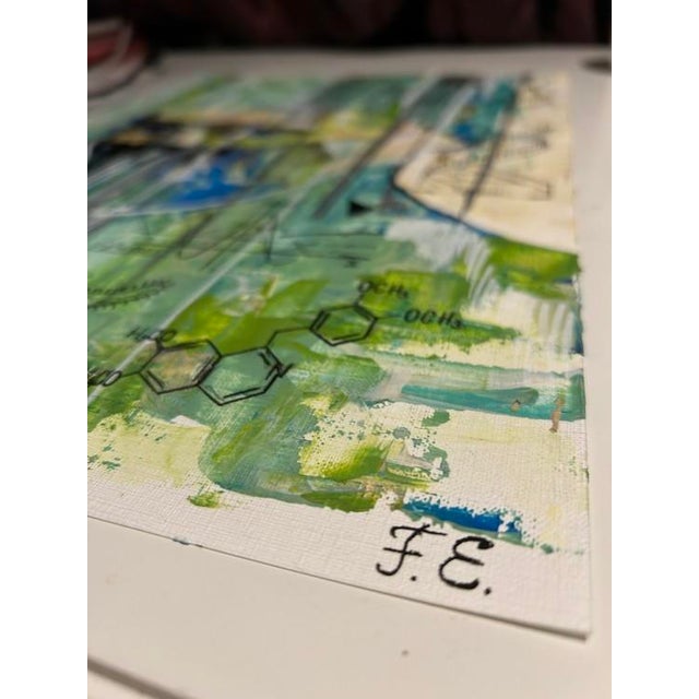 Plastic Original "The Biology of Care" by Fatima Erkenova Acrylic on Paper 2025 Coa Uk For Sale - Image 7 of 13