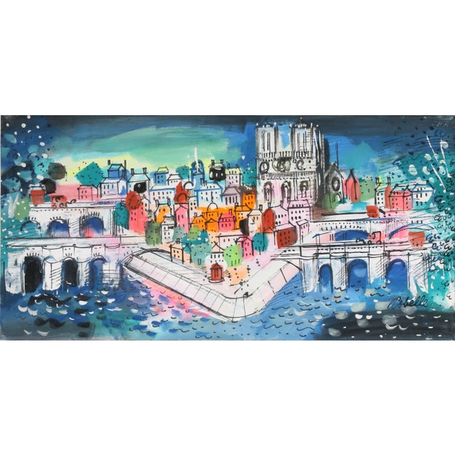 Charles Cobelle Charles Cobelle, "Notre Dame Landscape", Painting For Sale - Image 4 of 4