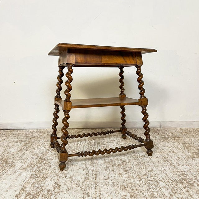 European Walnut Parquet Occasional Table, Circa 1920–1940 For Sale - Image 4 of 11