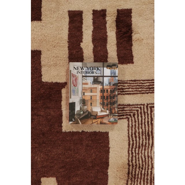 Contemporary Art Deco Style Wool Rug in Chocolate Brown by Rug & Kilim, India For Sale - Image 10 of 10