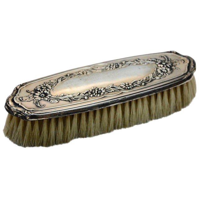 Sterling Silver Late 19th Century Victorian Clothes Brush For Sale