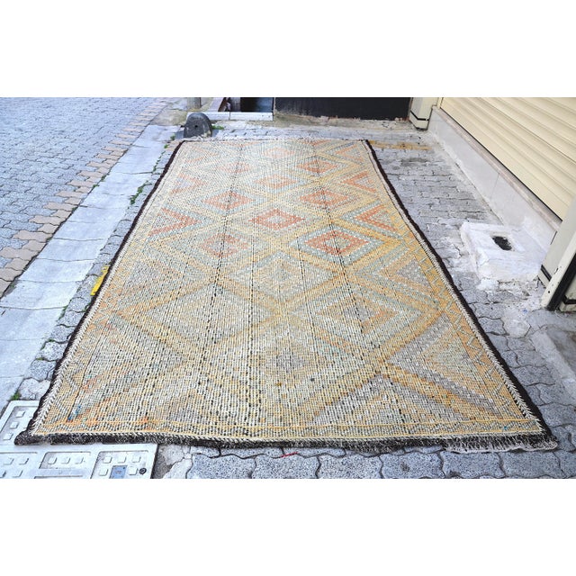 1960s Vintage Turkish Wool Kilim Rug For Sale - Image 11 of 11