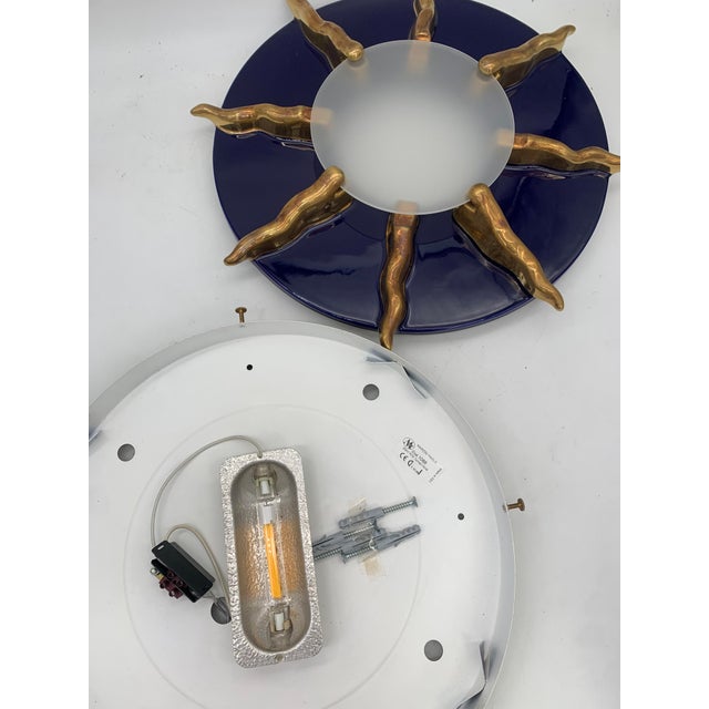 Ceramic Ceiling Light from Marioni Paolo, 1980s For Sale - Image 4 of 9