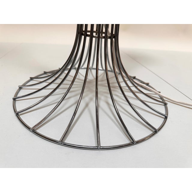 Height Adjustable Floor Lamp with Stem in Chromed Welded Steel Wire from Kinkeldey, 1960s For Sale - Image 15 of 18