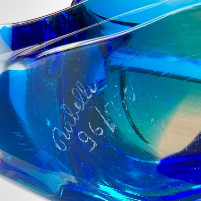 Vintage Italian Murano Hand-Blown Glass Large Snail Sculpture, Signed For Sale In San Diego - Image 6 of 6