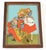 Antique Chinese Reverse Glass Painting depicts Two Japanese Samurai and a Horse. Signed on back. Original lacquered wood...
