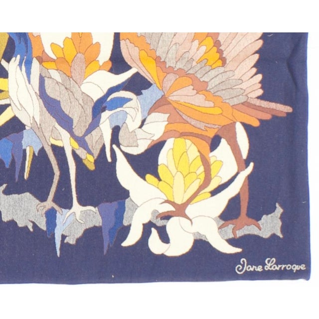 Mid 20th Century Mid Century French Tapestry Signed by Jean Lurcat Artist Desginer 3’11” X 6’6” For Sale - Image 5 of 6