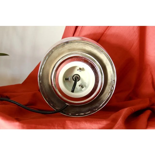 Silver Vintage Space Age Murano Table Lamp, Italy, 1970s For Sale - Image 8 of 11