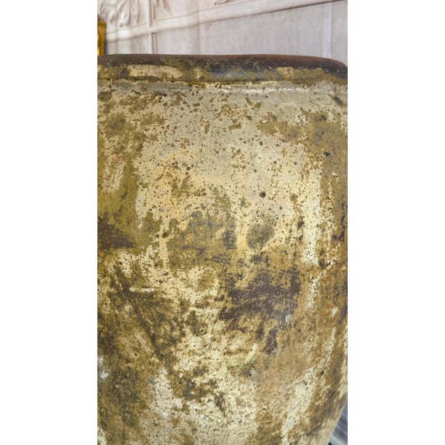 Mediterranean Mustard Colored Olive Jar, Terracotta, Rustic For Sale - Image 4 of 10