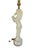 Stone Vintage Mid-Century Modern Italian Alabaster Horse Table Lamp Base Hand Carved Rearing Knight Model 477 Original Sticker For Sale - Image 7 of 7