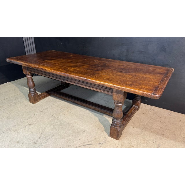 Vintage Farmhouse Dining Table in Oak, 1925 For Sale - Image 3 of 17