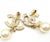 Chanel Classic Gold CC Crystal Block Pearl Piercing Earrings *Marked 18 *Made in France -It is approximately 0.75" x 0.6"....