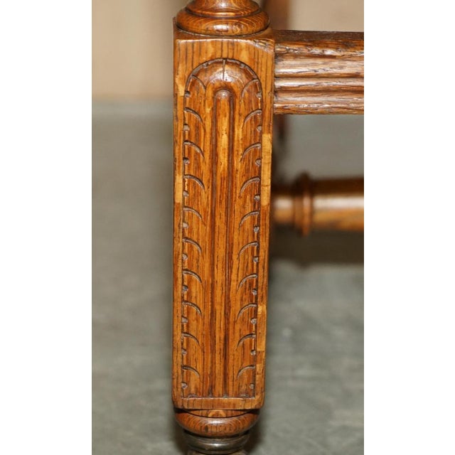 Antique Victorian Green Desk Chair from Edward & Roberts For Sale - Image 12 of 18