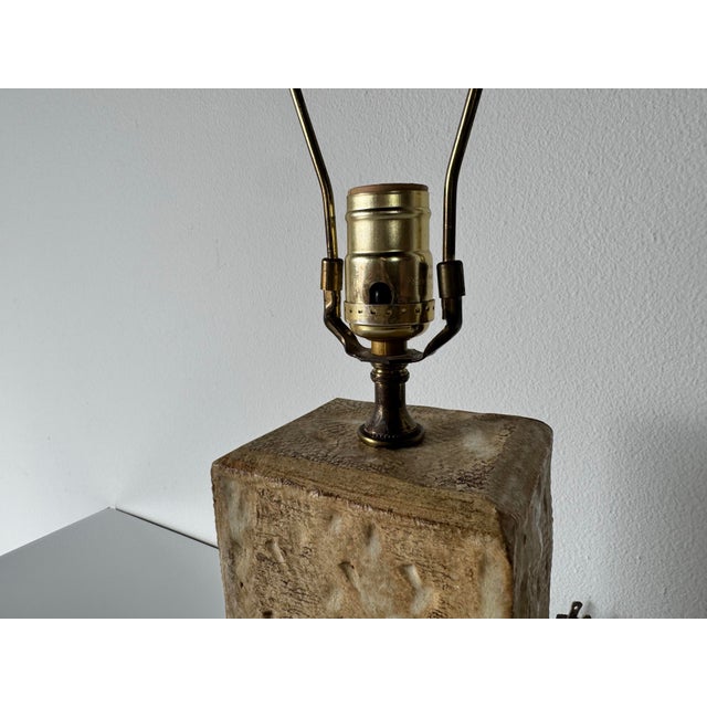 Ceramic Vintage Organic Handmade Studio Pottery Table Lamp by Adrian/Sold For Sale - Image 7 of 11