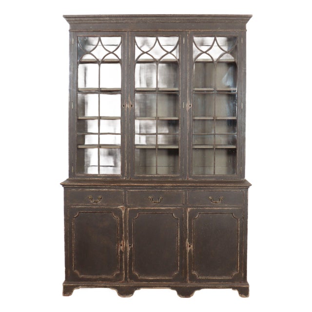 Gothic Painted Bookcase, 19th Century For Sale