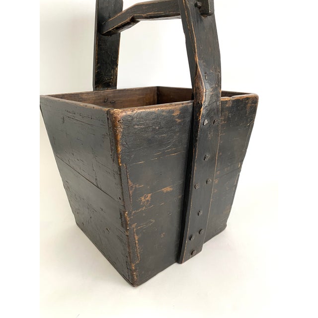 Chinese Antique Black Chinese Water Bucket For Sale - Image 3 of 9