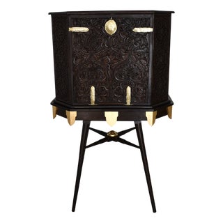Vintage Carved Arabic Bargueño For Sale