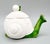 Mid-Century Modern 1970's Fitz and Floyd Ceramic Snail Trinket Dish – Lidded Jar With Green and White Glaze For Sale - Image 3 of 10