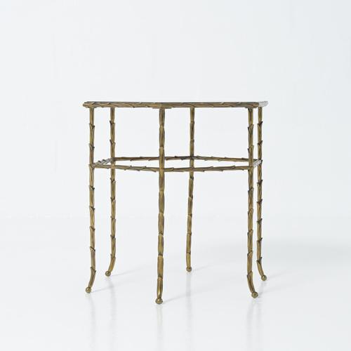 Goldenrod Brass Side Table from Maison Baguès For Sale - Image 8 of 18
