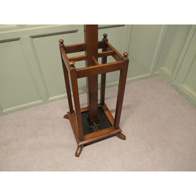 Revolving Hall Stand in Oak, 1960 For Sale - Image 3 of 8