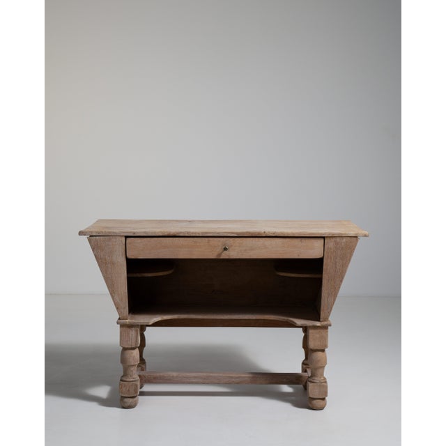 Wood French Brutalist Bar Cabinet with Single Drawer, Antique, France, Circa 1970 For Sale - Image 7 of 13