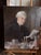 Antique 1903 Oil Portrait Painting Elderly Woman Reading Letter 25” X 30” For Sale - Image 11 of 12