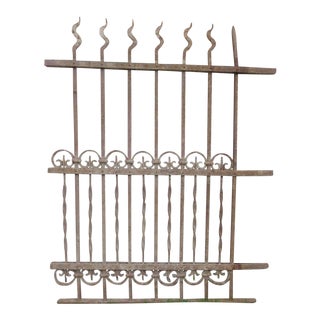 Antique Victorian Iron Gate Window Garden Fence Architectural Salvage Door #309 For Sale