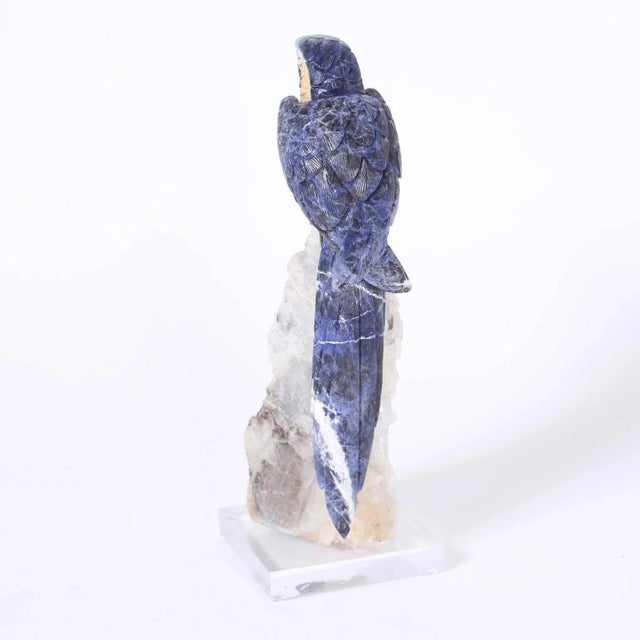 Carved Stone Parrot For Sale In West Palm - Image 6 of 9