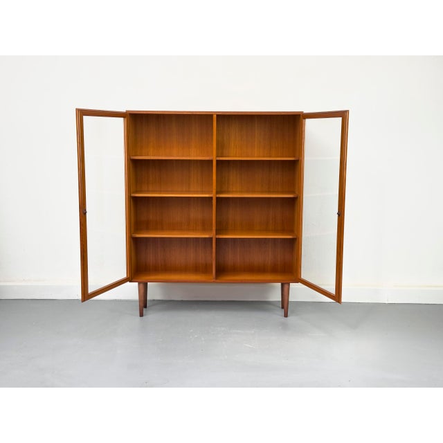 Teak Cabinet with Glass Doors from Omann Jun, 1960s For Sale - Image 4 of 18