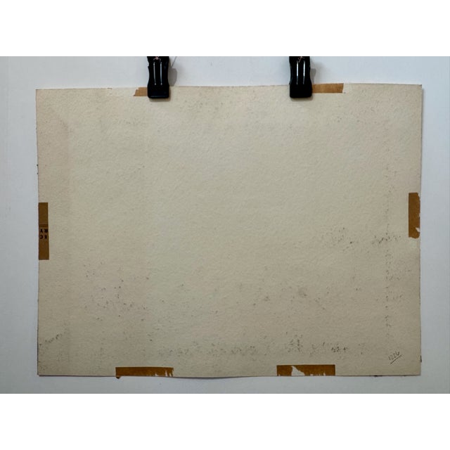 Henry Emil Salloch Original Watercolor on Paper Bonaventure Island, 1957. For Sale In Atlanta - Image 6 of 7