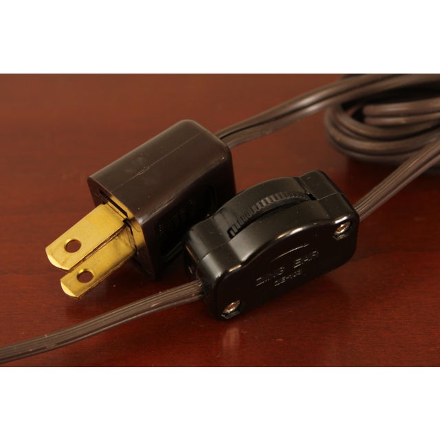 Pair Stickley Mission Oak Slag Glass Lamps For Sale - Image 12 of 18