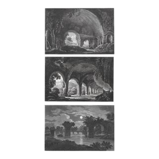 Set of Three Ruins of Rome Antique Engravings For Sale