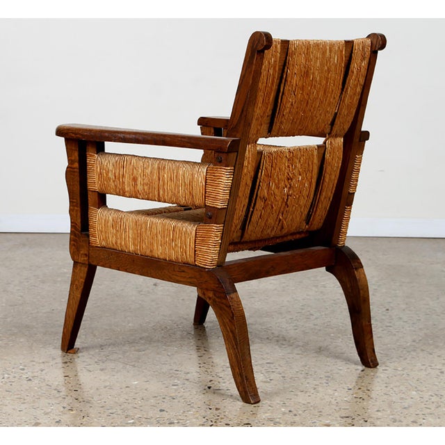 Not Yet Made - Made To Order Bespoke Hand-Rushed Oak Lounge Chairs - a Pair For Sale - Image 5 of 11