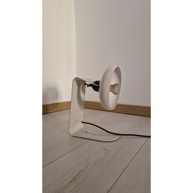 White Hanging White Iron Table Lamp from Stilnovo, 1970s For Sale - Image 8 of 13